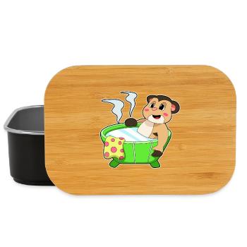 Meerkat Bathing Bathtub - Lunch Box - black - Front