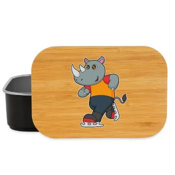 Nashorn Eislaufen Schlittschuhe - Lunch Box - black - Front