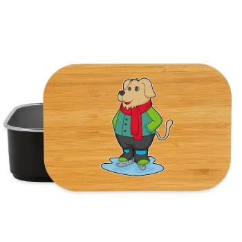 Hund Eislaufen Schlittschuhe - Lunch Box - black - Front