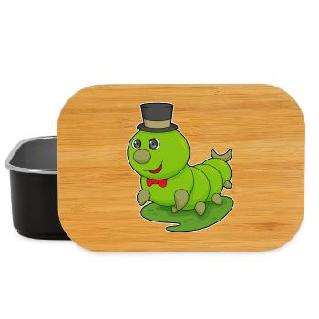 Caterpillar Gentleman Top Hat - Lunch Box - black - Front