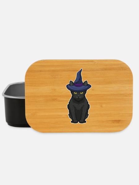 Katze Halloween Hexe - Lunch Box - Schwarz