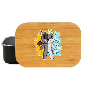 Cat Cat Breed Burma - Angel and Devil - Lunch Box - black - Front