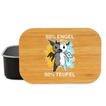 Katze Katzenrasse Chausie - Engel und Teufel - Lunch Box - Schwarz - Vorne