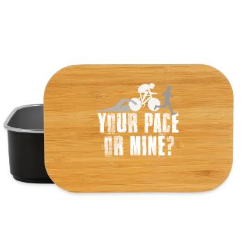 Your Pace Or My Triathlon - Lunch Box - black - Front