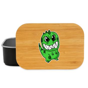 Wütender kleiner Dinosaurier - Lunch Box - Schwarz - Vorne