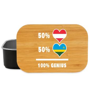 Österreich und Ruanda genial / Geschenk - Lunch Box - Schwarz - Vorne