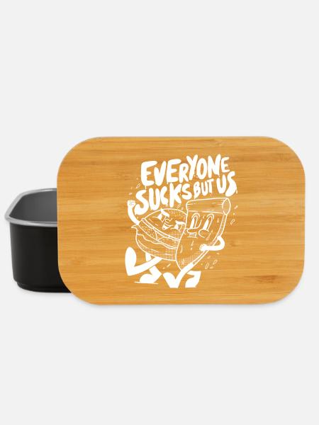 Everyone sucks but us - Best Friends Pizza Lover - Lunch Box - black