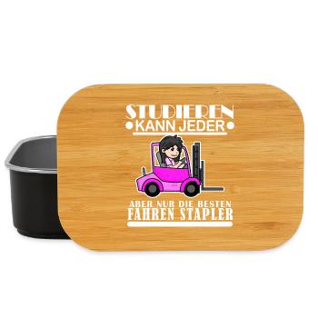 Staplerfahrerin Gabelstapler Lager Logistik Damen - Lunch Box - Schwarz - Vorne