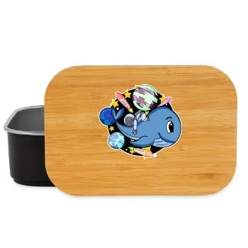 Astronaut in space with a whale - Lunch Box - black - Front