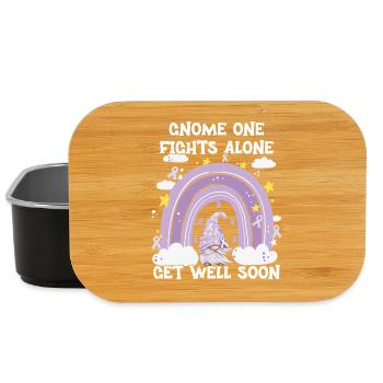 Gnome One Fights Alone Cancer Awareness - Lunch Box - black - Front