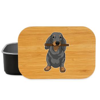 Dachshund Stock - Lunch Box - black - Front