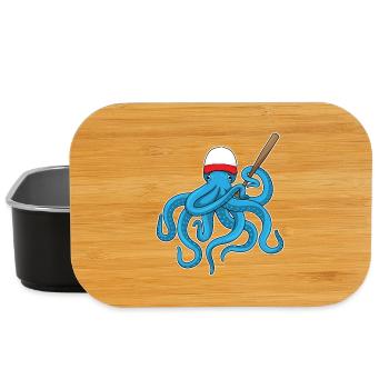 Octopus Baseball Baseball Bat - Lunch Box - black - Front