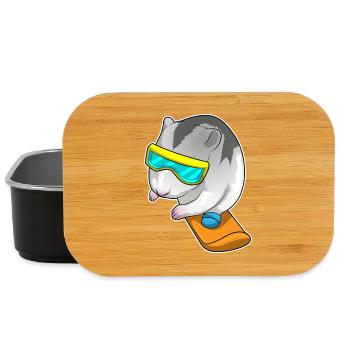Hamster Snowboarder Snowboard - Boîte à goûter - noir - Devant