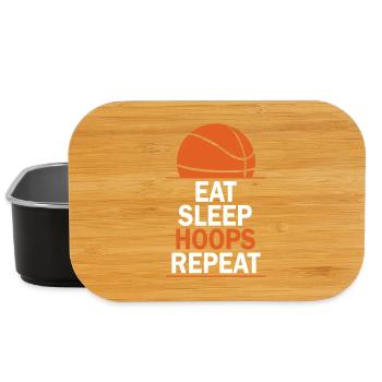 Manger des cerceaux de sommeil Répéter le basketball - Boîte à goûter - noir - Devant