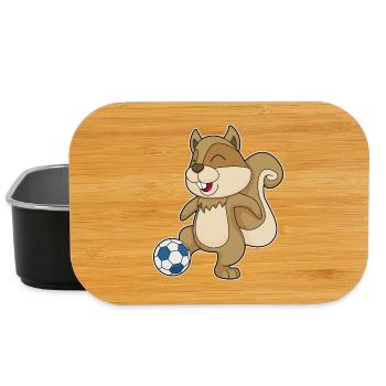 Écureuil Joueur de football Football - Boîte à goûter - noir - Devant