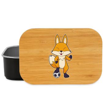 Fuchs Fußballspieler Fußball - Lunch Box - Schwarz - Vorne