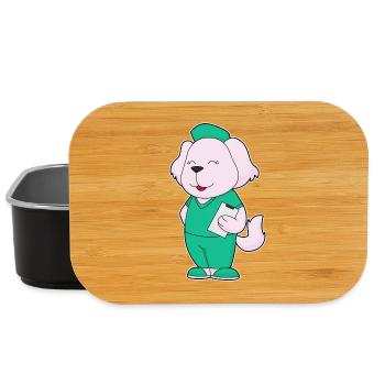 Infirmière canine - Boîte à goûter - noir - Devant