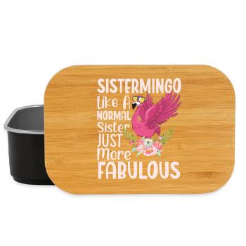 Sistermingo Like Normal Sister Flamingo - Lunch Box - black - Front