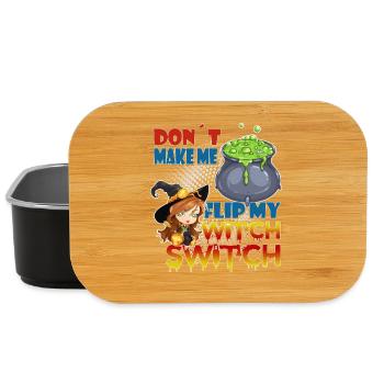 Drôle « Flip my Witch Switch » Halloween Dicton - Boîte à goûter - noir - Devant
