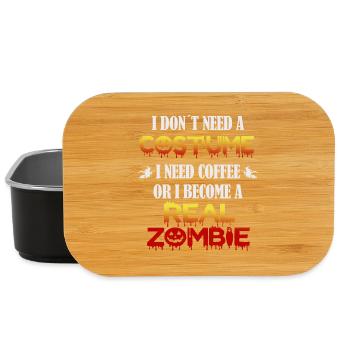 Creepy coffee and zombie saying for Halloween - Lunch Box - black - Front