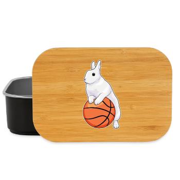 Hase Basketballspieler Basketball - Lunch Box - Schwarz - Vorne