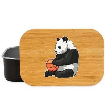 Panda Basketballspieler Basketball - Lunch Box - Schwarz - Vorne