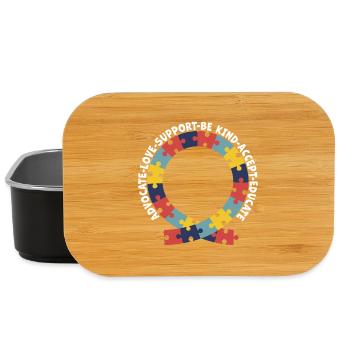 Advocate Love Support Accept Be Kind - Lunch Box - black - Front