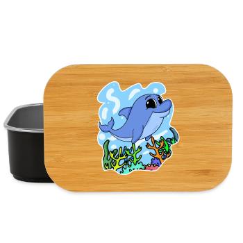 Dauphin - mammifères animaux marins environnement de conservation de la nature - Boîte à goûter - noir - Devant