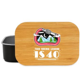 Hiking 40th birthday Hiker 40 years old - Lunch Box - black - Front
