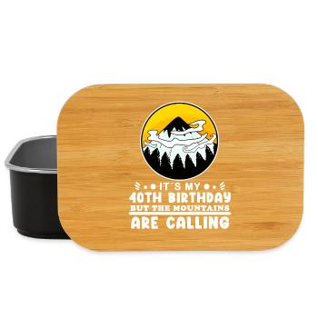 Hiking 40th birthday Hiker 40 years old - Lunch Box - black - Front