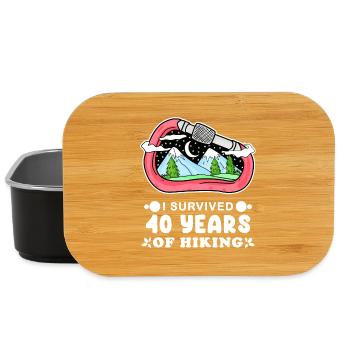 Hiking 40th birthday Hiker 40 years - Lunch Box - black - Front