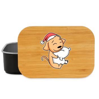 Dog Christmas Sleeping Dog Owners Christmas - Lunch Box - black - Front