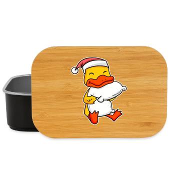 Duck Christmas Sleep Sleep Sleep - Lunch Box - black - Front