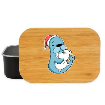 Sea Lion Christmas Sleep Sleep Sleep - Lunch Box - black - Front