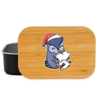 Owl Christmas Sleep Sleep Sleep - Lunch Box - black - Front