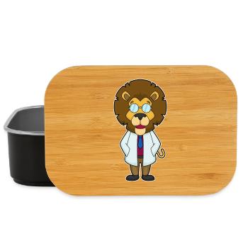 Löwe Arzt Arztkittel - Lunch Box - Schwarz - Vorne