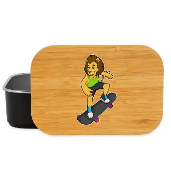 Lion Skater Skateboard - Lunch Box - black - Front