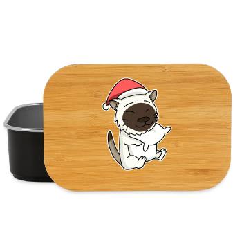 Birma Katze Weihnachten Schlafen Müde - Lunch Box - Schwarz - Vorne