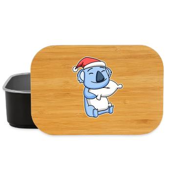 Koala Weihnachten Schlafen Schlaf Ausschlafen - Lunch Box - Schwarz - Vorne