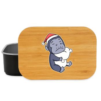 Gorilla Christmas Sleep Sleep Sleep - Lunch Box - black - Front