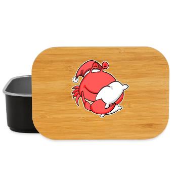 Crabe Noël Sommeil Sommeil Sommeil - Boîte à goûter - noir - Devant