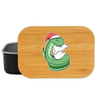 Snake Christmas Sleep Sleep Sleep Sleep - Lunch Box - black - Front