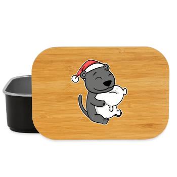 Schwarzer Panther Weihnachten Schlafen Schlaf - Lunch Box - Schwarz - Vorne