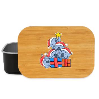 Weihnachten Weihnachtsbaum Koala - Koalas - Lunch Box - Schwarz - Vorne