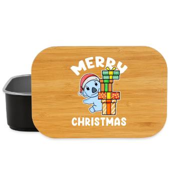 Frohe Weihnachten Koala mit Geschenke - Lunch Box - Schwarz - Vorne