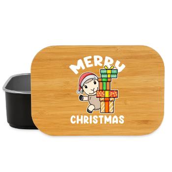 Frohe Weihnachten Schaf mit Geschenke - Lunch Box - Schwarz - Vorne