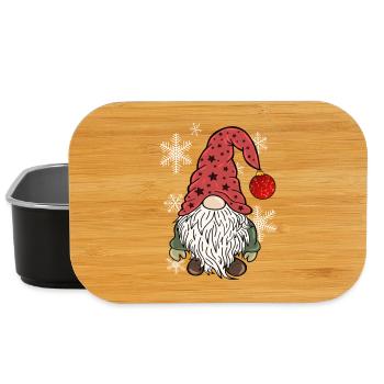 Vintage Gnome Christmas Elves - Lunch Box - black - Front