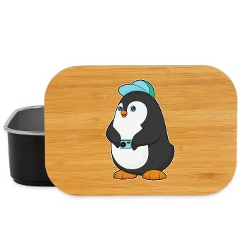 Photographe Penguin Appareil photo - Boîte à goûter - noir - Devant