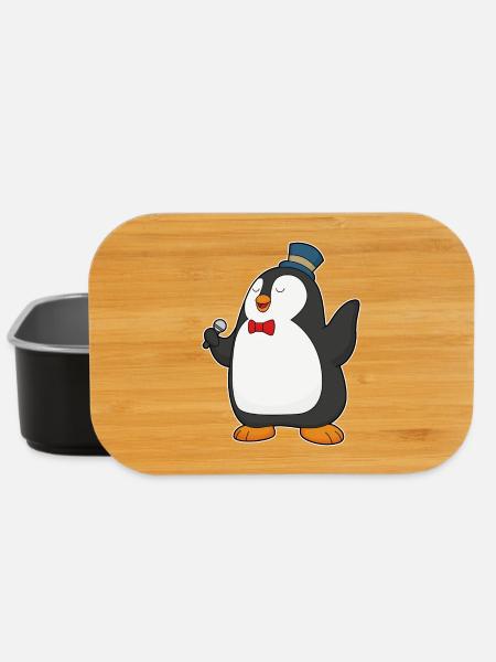 Chant du micro Penguin Singer - Boîte à goûter - noir