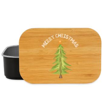 Joyeux arbre de Noël symbole de Noël forêt de sapins - Boîte à goûter - noir - Devant